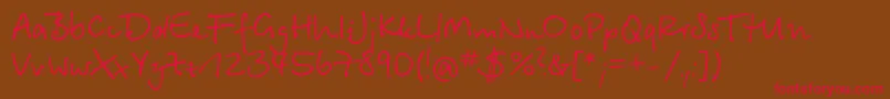 Betinascriptctt Font – Red Fonts on Brown Background