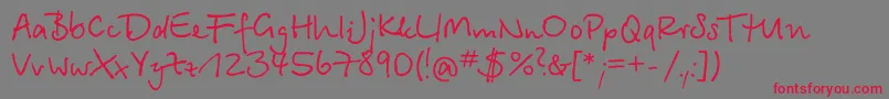 Betinascriptctt-Schriftart – Rote Schriften auf grauem Hintergrund