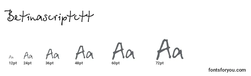 Betinascriptctt Font Sizes