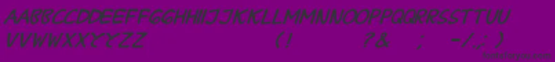 Weitere Informationen zur BPraharaThTlsnTgnItalic-Schriftart BPraharaThTlsnTgnItalic-Schriftart – Schwarze Schriften auf violettem Hintergrund