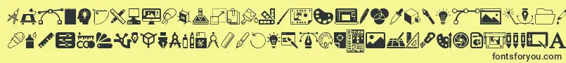 GraphicDesign Font – Black Fonts on Yellow Background