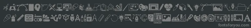 GraphicDesign Font – Gray Fonts on Black Background