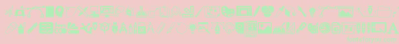 GraphicDesign Font – Green Fonts on Pink Background