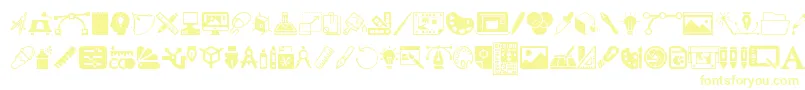 Шрифт GraphicDesign – жёлтые шрифты