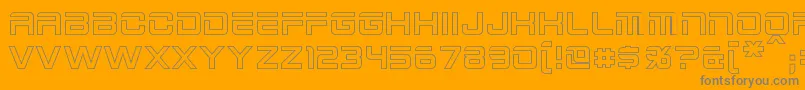 Шрифт 2015CruiserHollow – серые шрифты на оранжевом фоне