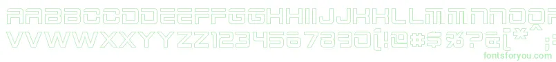 2015CruiserHollow Font – Green Fonts on White Background