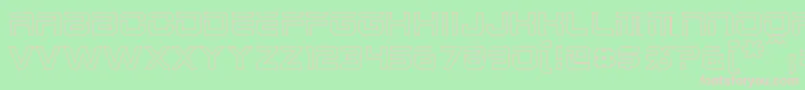 Шрифт 2015CruiserHollow – розовые шрифты на зелёном фоне