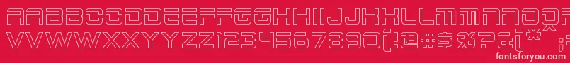 2015CruiserHollow-Schriftart – Rosa Schriften auf rotem Hintergrund