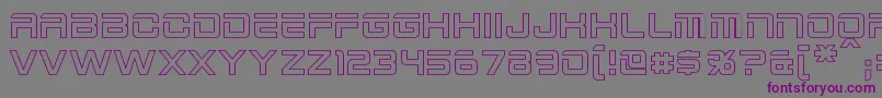 2015CruiserHollow Font – Purple Fonts on Gray Background