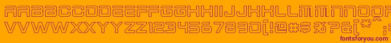 2015CruiserHollow Font – Purple Fonts on Orange Background
