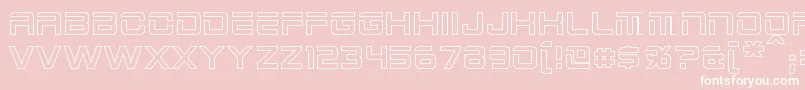 フォント2015CruiserHollow – ピンクの背景に白い文字