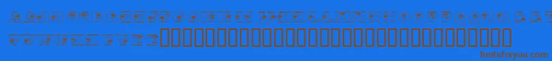 KrHipStar Font – Brown Fonts on Blue Background