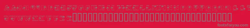 KrHipStar Font – Gray Fonts on Red Background