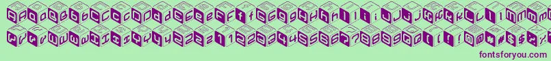 Cubu Font – Purple Fonts on Green Background