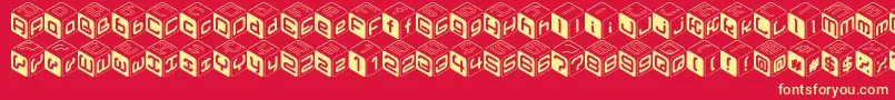 Cubu Font – Yellow Fonts on Red Background