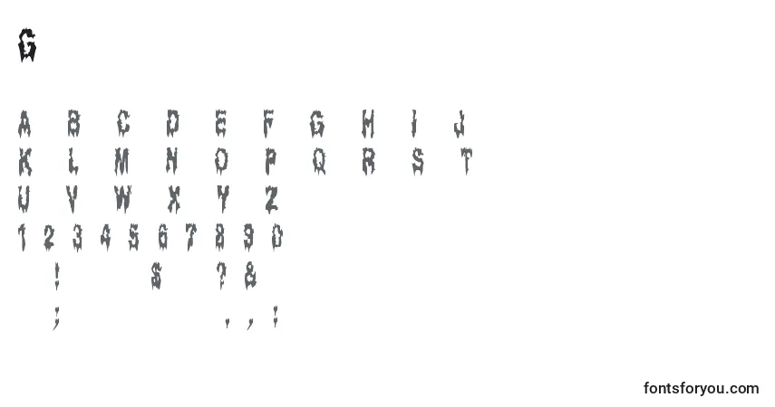 Ghostbay Font – alphabet, numbers, special characters