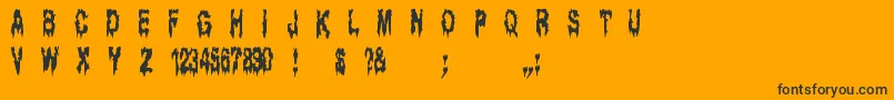 Ghostbay Font – Black Fonts on Orange Background