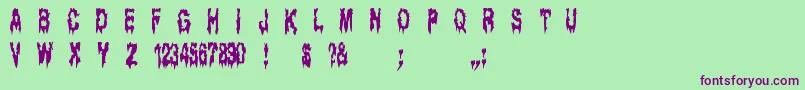 Ghostbay Font – Purple Fonts on Green Background