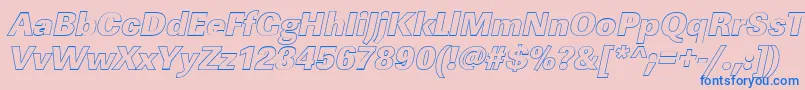 fuente LinearouHeavyItalic – Fuentes Azules Sobre Fondo Rosa