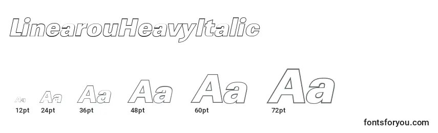 LinearouHeavyItalic Font Sizes