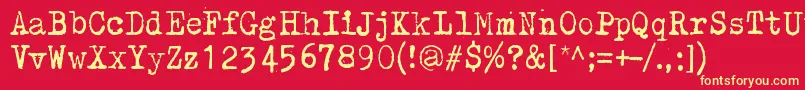 WhyDoWeBlinkSoFrequentlyDark Font – Yellow Fonts on Red Background