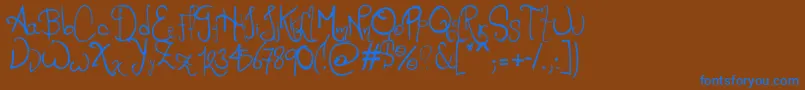 Шрифт RomFtl2 – синие шрифты на коричневом фоне