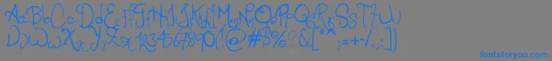 Fonte RomFtl2 – fontes azuis em um fundo cinza