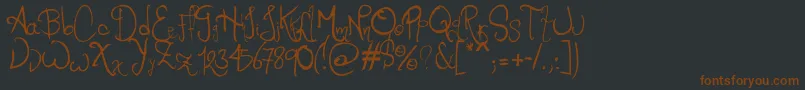 Czcionka RomFtl2 – brązowe czcionki na czarnym tle