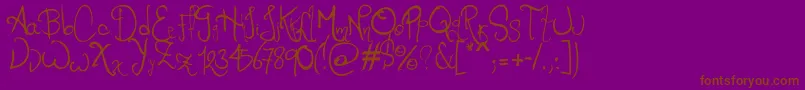 Шрифт RomFtl2 – коричневые шрифты на фиолетовом фоне