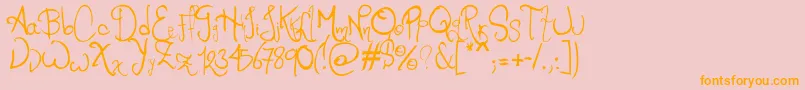 RomFtl2 Font – Orange Fonts on Pink Background