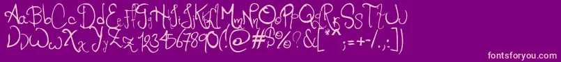 フォントRomFtl2 – 紫の背景にピンクのフォント