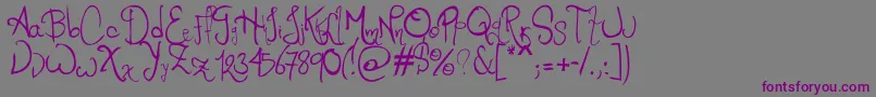 Police RomFtl2 – polices violettes sur fond gris