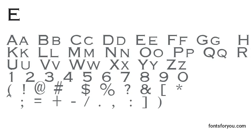 EngravingLight-fontti – aakkoset, numerot, erikoismerkit