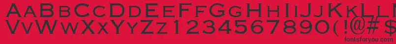 EngravingLight Font – Black Fonts on Red Background