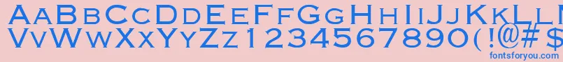EngravingLight Font – Blue Fonts on Pink Background