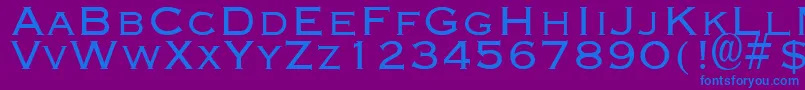 EngravingLight Font – Blue Fonts on Purple Background
