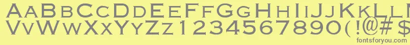EngravingLight Font – Gray Fonts on Yellow Background