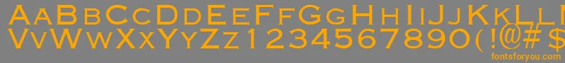 EngravingLight Font – Orange Fonts on Gray Background