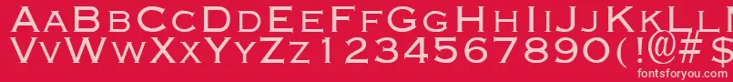 EngravingLight Font – Pink Fonts on Red Background