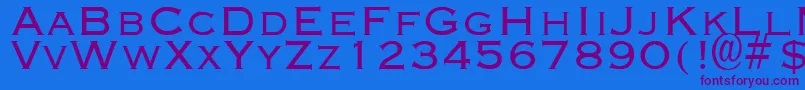 EngravingLight Font – Purple Fonts on Blue Background