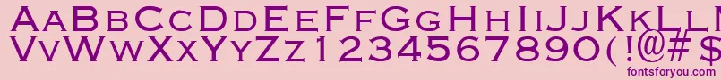 EngravingLight Font – Purple Fonts on Pink Background