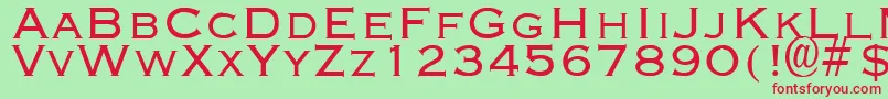 EngravingLight Font – Red Fonts on Green Background