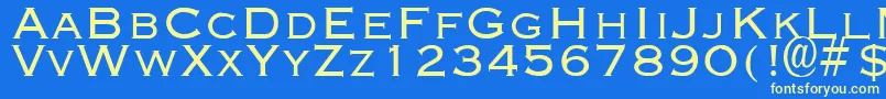 EngravingLight Font – Yellow Fonts on Blue Background