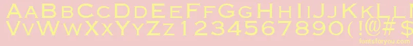 EngravingLight Font – Yellow Fonts on Pink Background