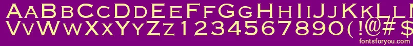 EngravingLight Font – Yellow Fonts on Purple Background