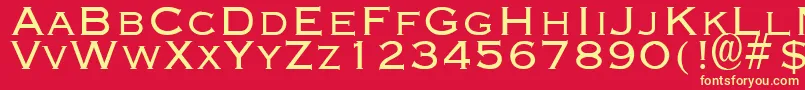 EngravingLight Font – Yellow Fonts on Red Background