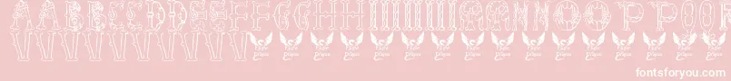 fuente LibraryOfMinerva9thC. – Fuentes Blancas Sobre Fondo Rosa