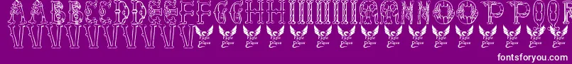 LibraryOfMinerva9thC. Font – White Fonts on Purple Background