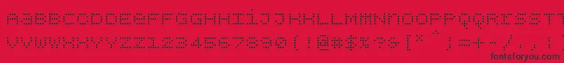 Bpdotsunicase Font – Black Fonts on Red Background