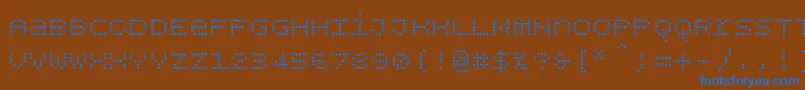 Шрифт Bpdotsunicase – синие шрифты на коричневом фоне